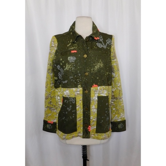 NWT!! Anthropologie PILCRO Embroidered Phoenix Sweater Jacket Boho X-Small - Picture 2 of 15